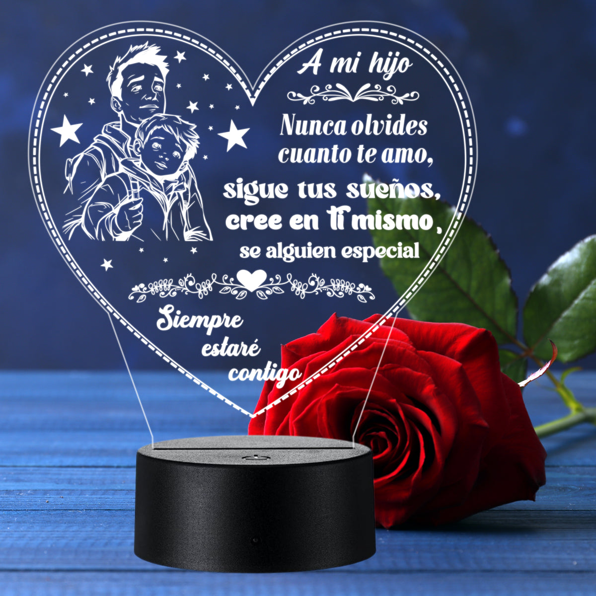Lámpara LED con Dedicatoria - Hijo(a) Colección 1
