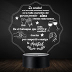 Lámpara LED con Dedicatoria - Amistad
