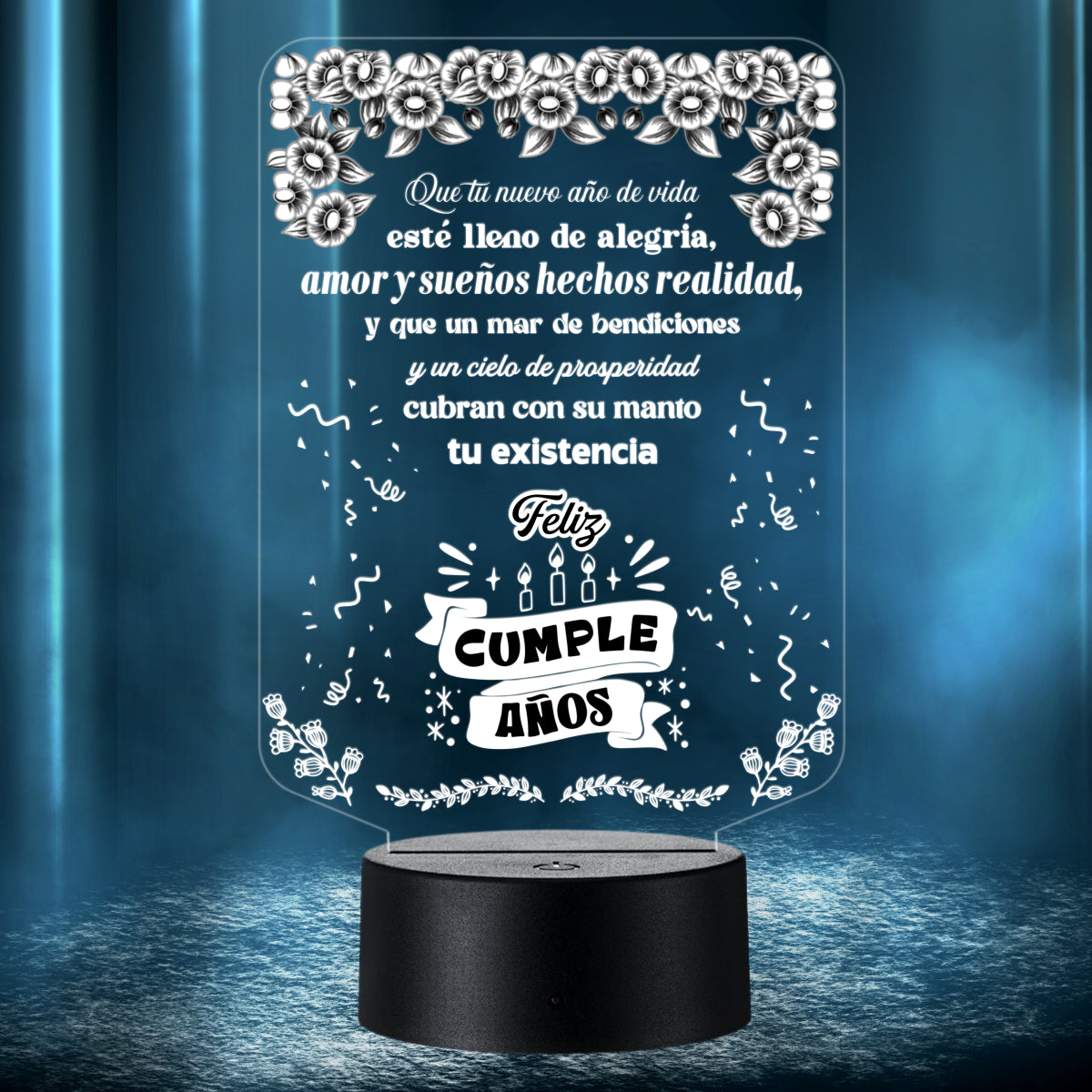 Lámpara LED con Dedicatoria - Cumpleaños