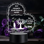 Lámpara LED con Dedicatoria - San Valentin
