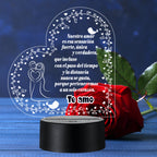 Lámpara LED con Dedicatoria - San Valentin