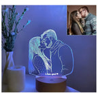 Lámpara LED Personalizada (Estilo a Trazos)