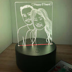 Lámpara LED Personalizada (Estilo a Trazos)