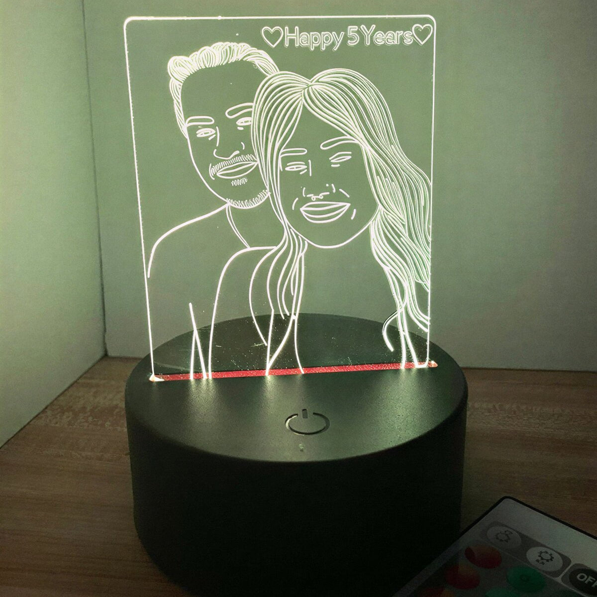 Lámpara LED Personalizada (Estilo a Trazos)