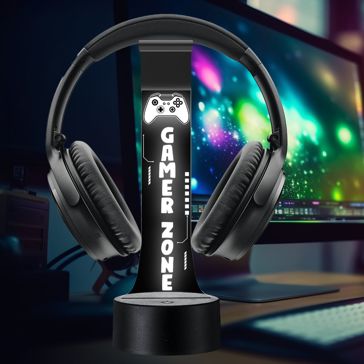 Lámpara soporte audifonos gamer Modelo Gamer Zone