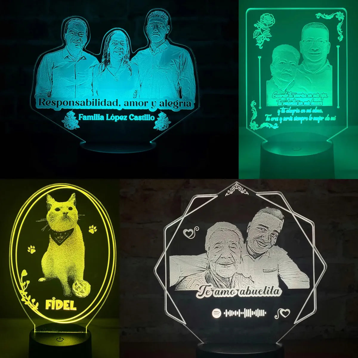 Lámpara LED Personalizada (Estilo fotográfico)