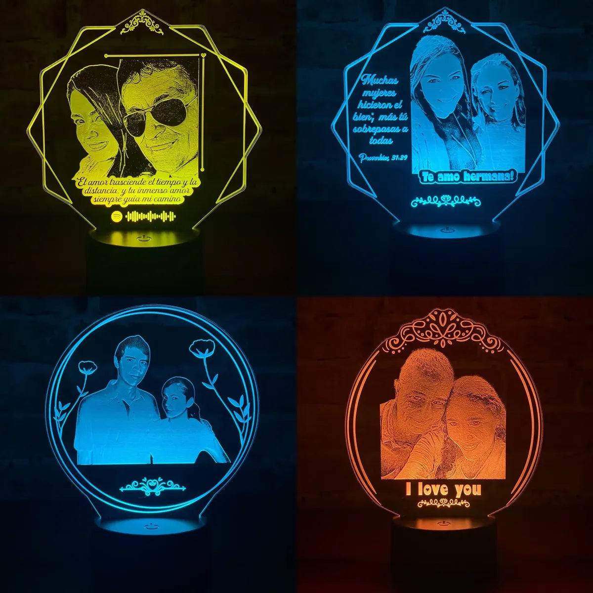 Lámpara LED Personalizada (Estilo fotográfico)