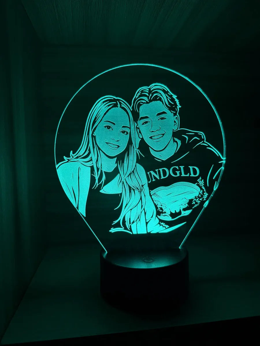 Lámpara LED Personalizada (Estilo Caricatura)