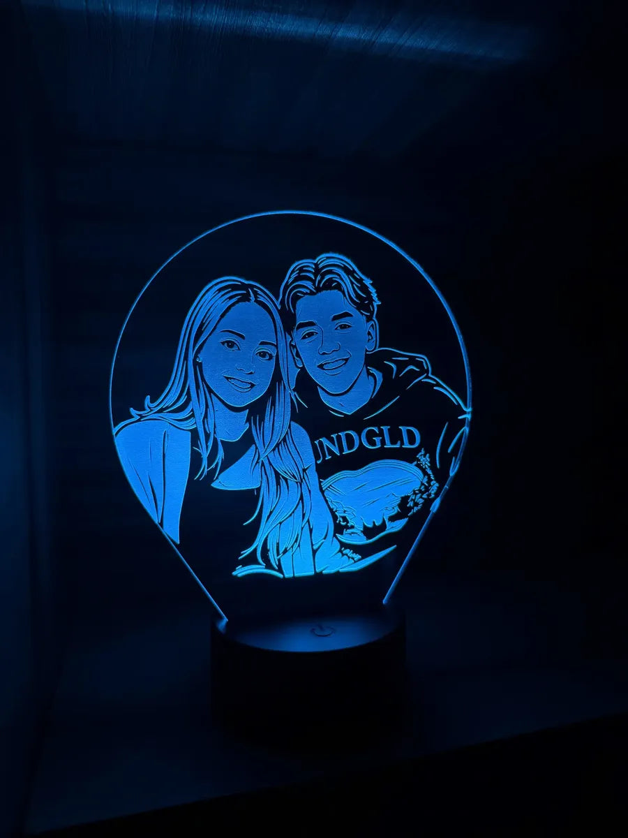 Lámpara LED Personalizada (Estilo Caricatura)