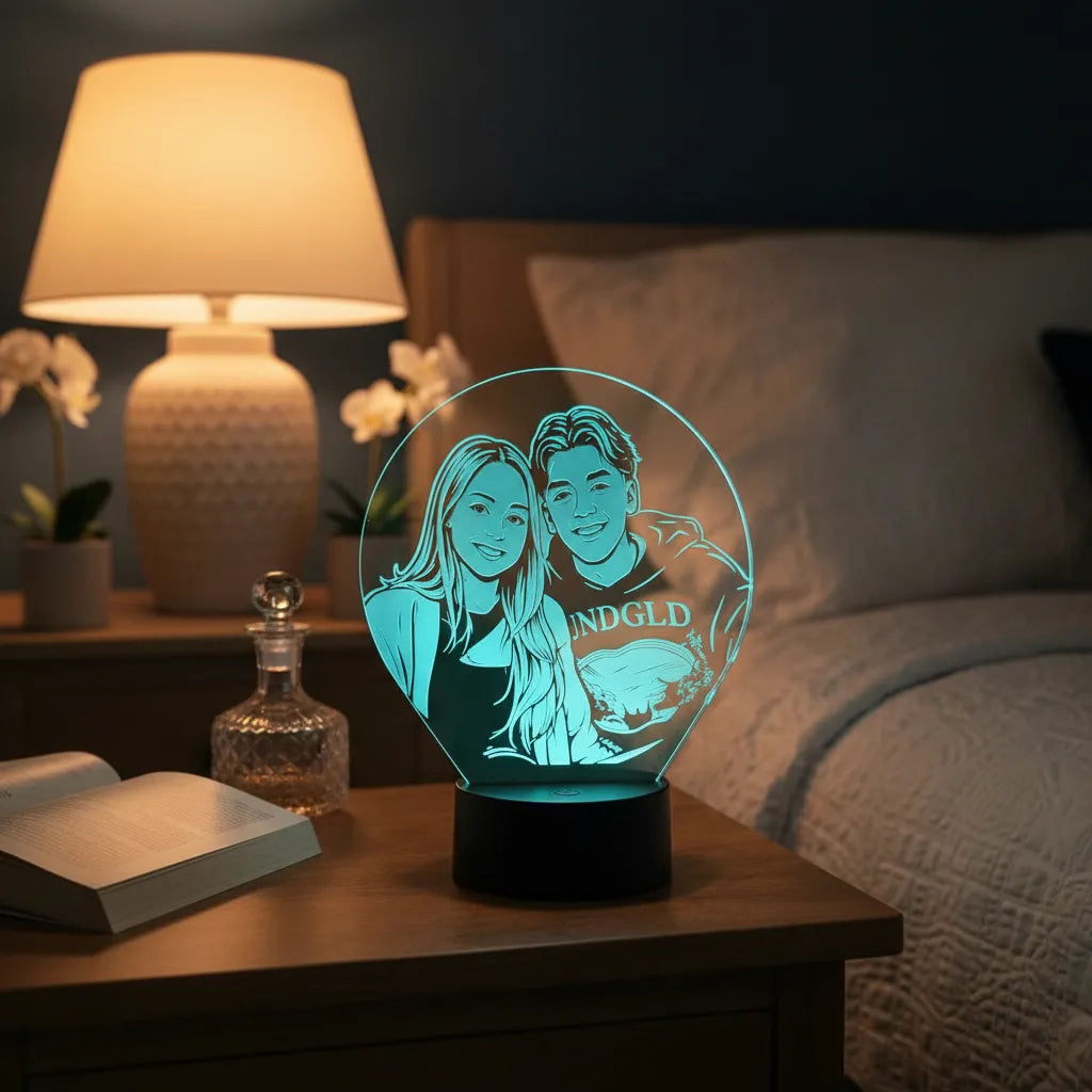 Lámpara LED Personalizada (Estilo Caricatura)