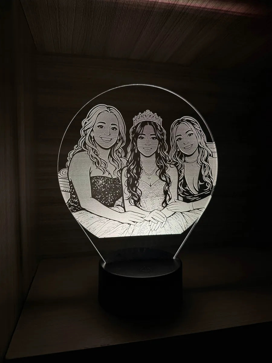 Lámpara LED Personalizada (Estilo Caricatura)