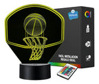 Lámpara LED Balón Baloncesto 3D con Tablero