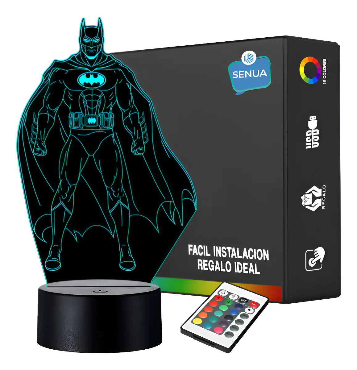 Lámpara LED Batman con Capa