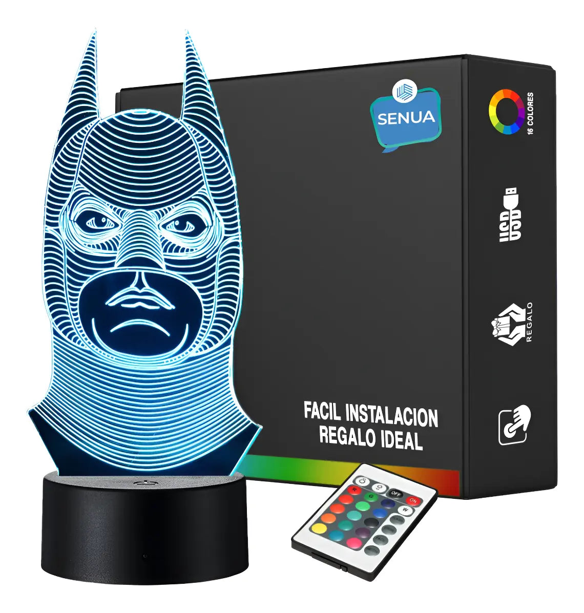 Lámpara LED Cabeza de Batman