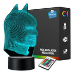 Lámpara LED Batman Cabeza 3D