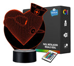 Lámpara LED Corazon 3D Enfermero(a), Medico(a)