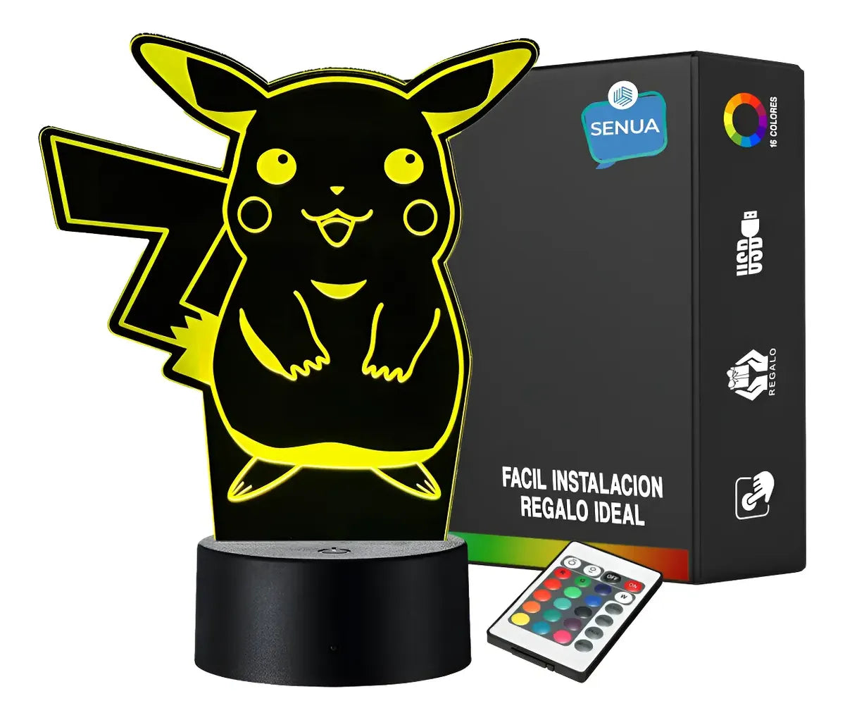 Lámpara LED Pikachu Pokemon (Modelo 1)