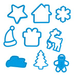 Moldes cortadores para galletas motivo navidad (Set 1)
