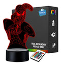 Lámpara LED Spiderman 3D (Modelo 1)