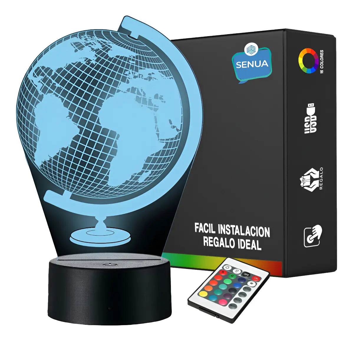 Lámpara LED Globo Terraqueo Decorativo