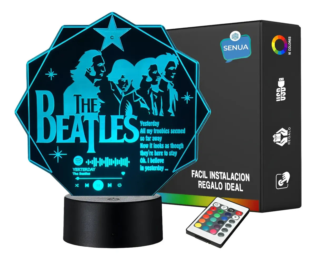 Lámpara LED Dedicatoria The Beatles “Yesterday”