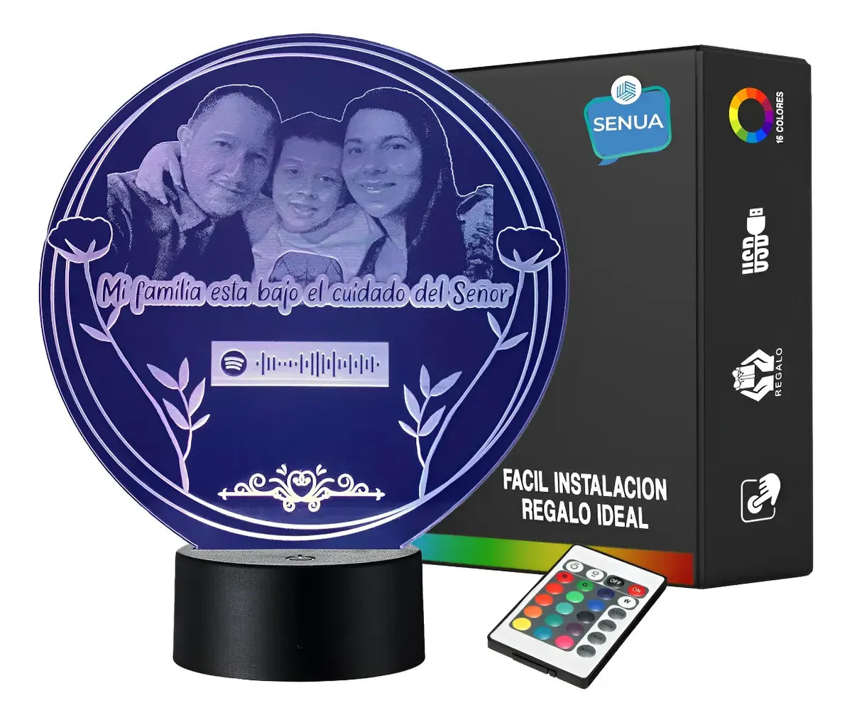 Lámpara LED Personalizada (Estilo fotográfico)
