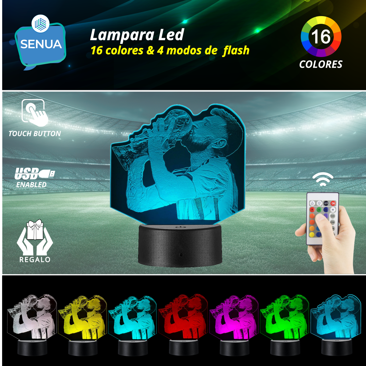 Lámpara Messi World Cup