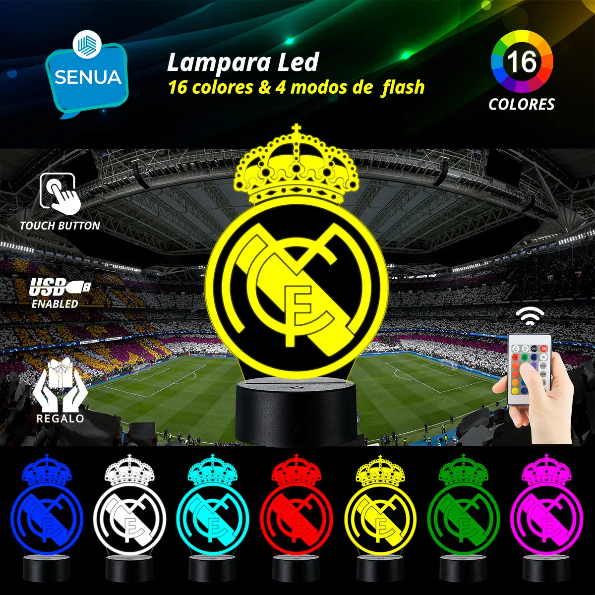 Lámpara LED Club Real Madrid